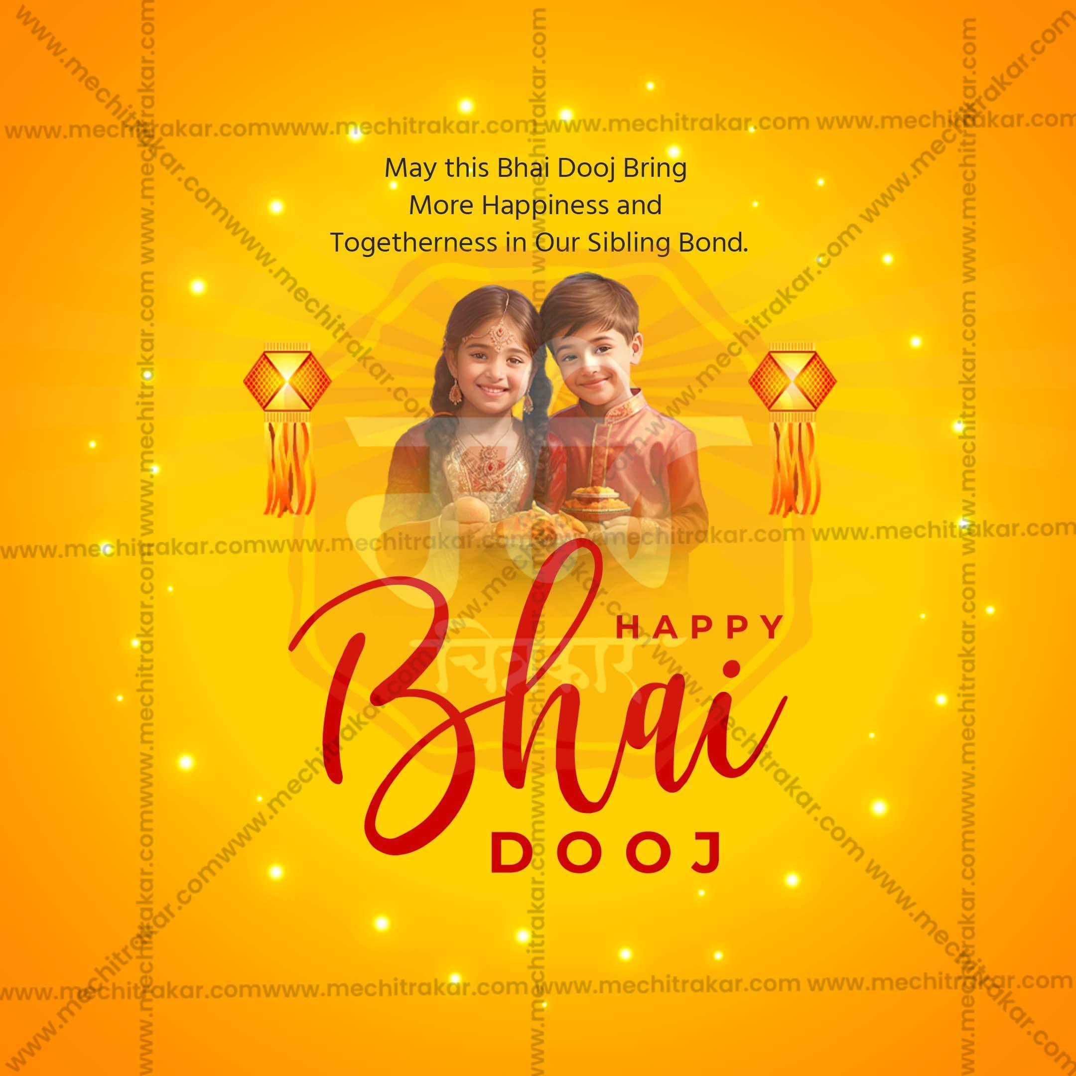 High-Quality Bhai Dooj, Bhaubeej editable Social Media Post in Marathi, Hindi, and English - PSD and JPG by Me Chitrakar