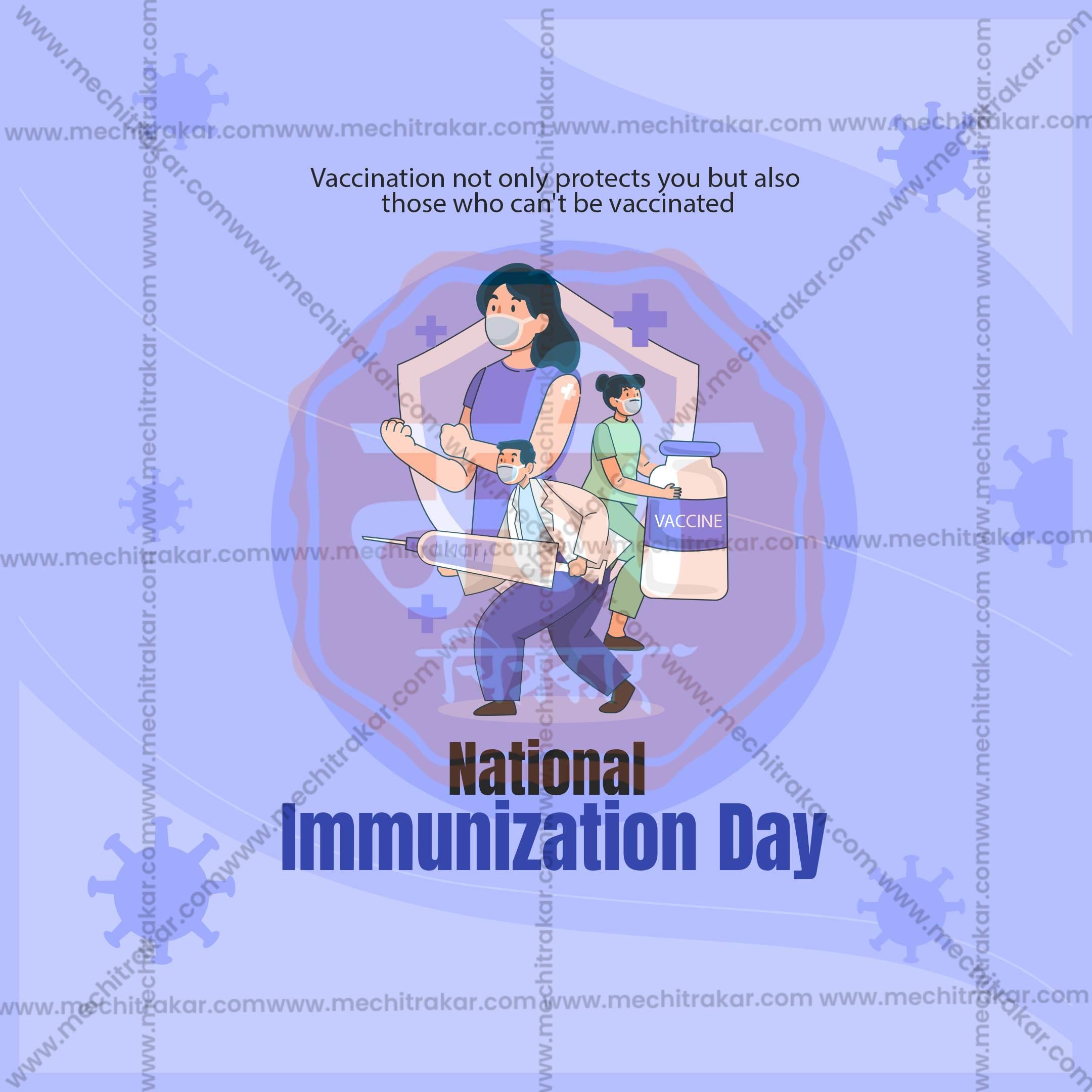National Immunization Day Social Media Template | English PSD | Me Chitrakar 0325-9
