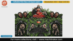 Kalratri Devi Fierce Goddess Editable PSD Backdrop Template for Pandal Decoration and Print Media Design