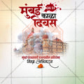 Professional 26/11 The Attack on Mumbai Template Design in Marathi, Hindi, and English - High-Quality Editable PSD and JPG by Me Chitrakar