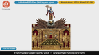 Shri Hari Vishnu Garudarudh Pandal Editable PSD – Garuda Wings Palace Design