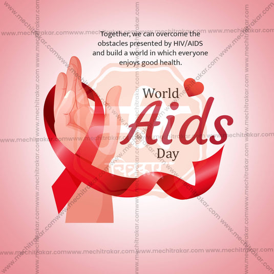 High-Quality World AIDS Day editable Flyer in Marathi, Hindi, and English - Editable PSD and JPG by Me Chitrakar
