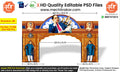 Dr. Babasaheb Ambedkar Jayanti Entry Arch Design | High-Quality Editable PSD File | Me Chitrakar | BAJBEK0325-9