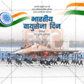 Attractive Indian Air Force Day Festival Banner in Marathi, Hindi, and English - PSD  by Me Chitrakar