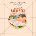 Professional World Braille Day Template Design for Social Media in Marathi, Hindi, and English - PSD and JPG by Me Chitrakar