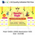 Dandiya Invitation English Banners | Festive Theme - Premium Editable PSD File - Mechitrakar | NDIB1024-3