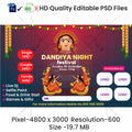 Dandiya Invitation English Banners | Festive Theme - Premium Editable PSD File - Mechitrakar | NDIB1024-8