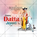 Premium Datta Jayanti editable Invitation in Marathi, Hindi, and English - Editable PSD and JPG by Me Chitrakar