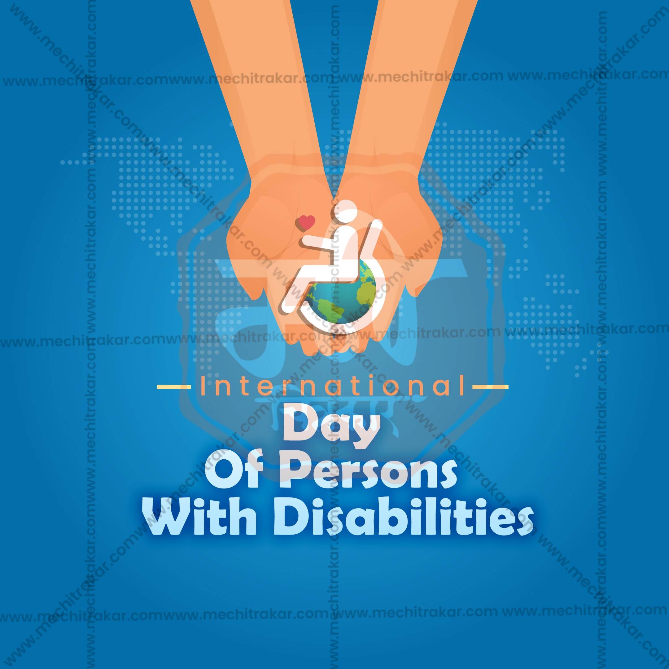 Elegant International Day of Persons with Disabilities Flyer Design in Marathi, Hindi, and English - High-Quality PSD and JPG by Me Chitrakar