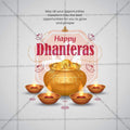 Creative Dhanteres Festival Poster in Marathi, Hindi, and English - Editable PSD by Me Chitrakar