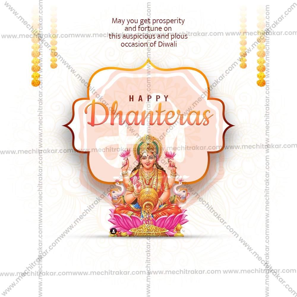 Elegant Dhanteres Flyer Design in Marathi, Hindi, and English - High-Quality PSD and JPG by Me Chitrakar