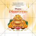 Premium Dhanteres Festival Invitation in Marathi, Hindi, and English - Editable PSD by Me Chitrakar