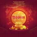 Attractive Dhanteres Festival Banner in Marathi, Hindi, and English - PSD by Me Chitrakar