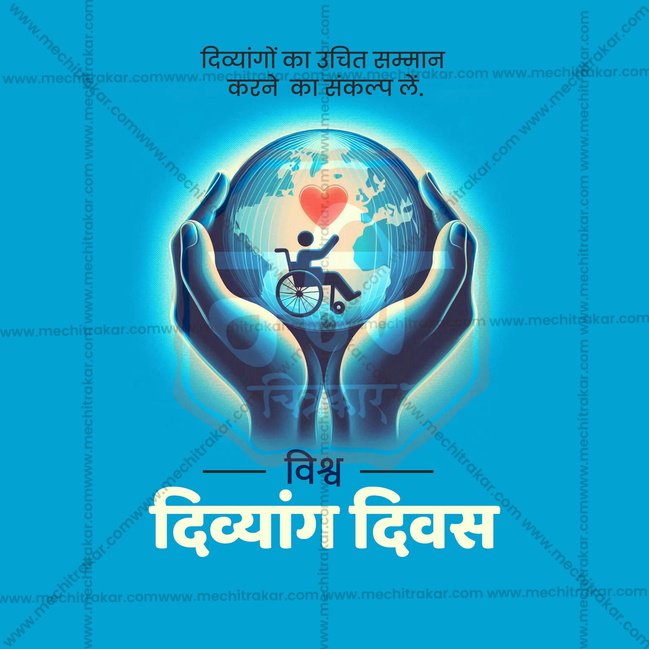 High-Quality International Day of Persons with Disabilities editable Flyer in Marathi, Hindi, and English - Editable PSD and JPG by Me Chitrakar