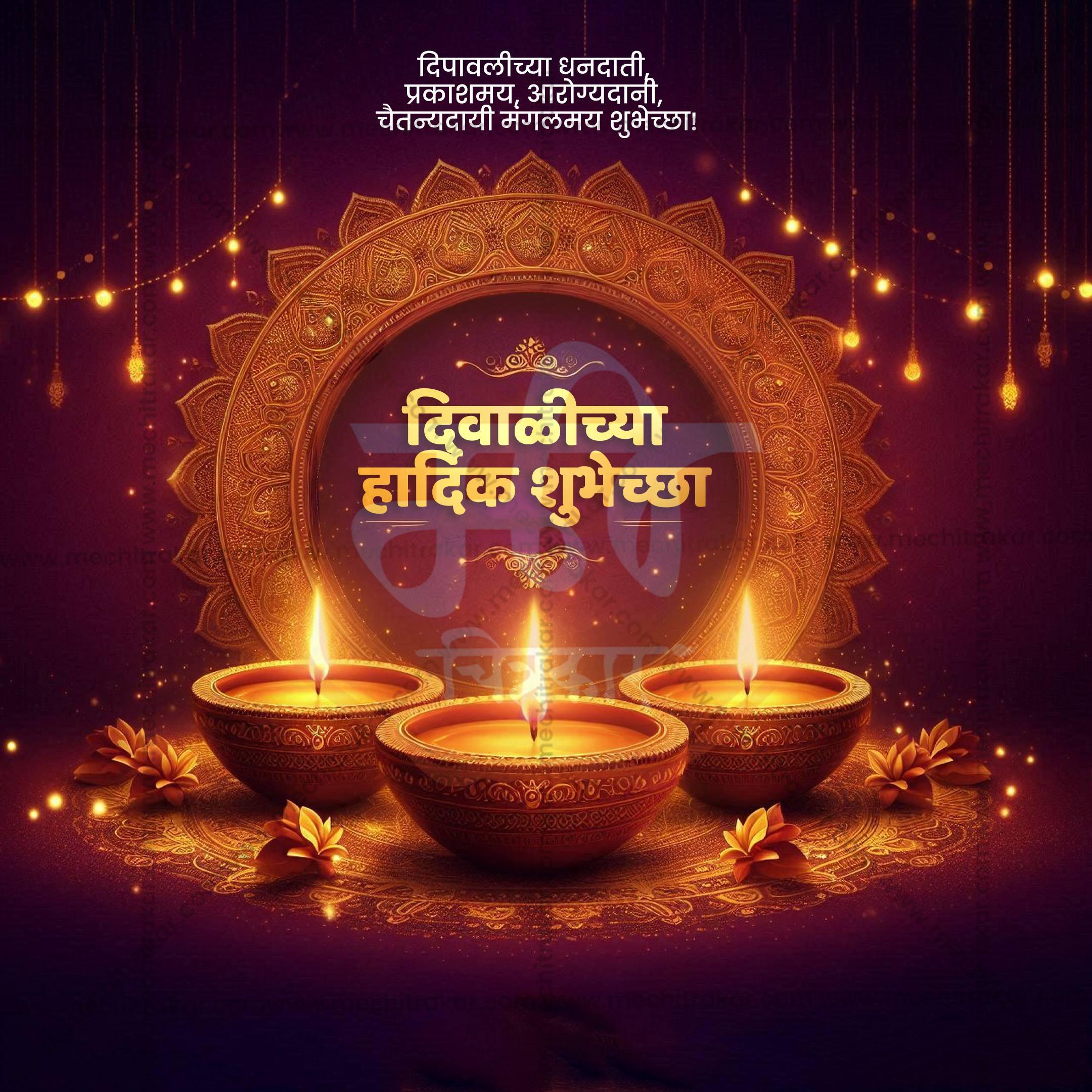 Diwali Social Media Template | Marathi PSD & JPG | Me Chitrakar 1024-16
