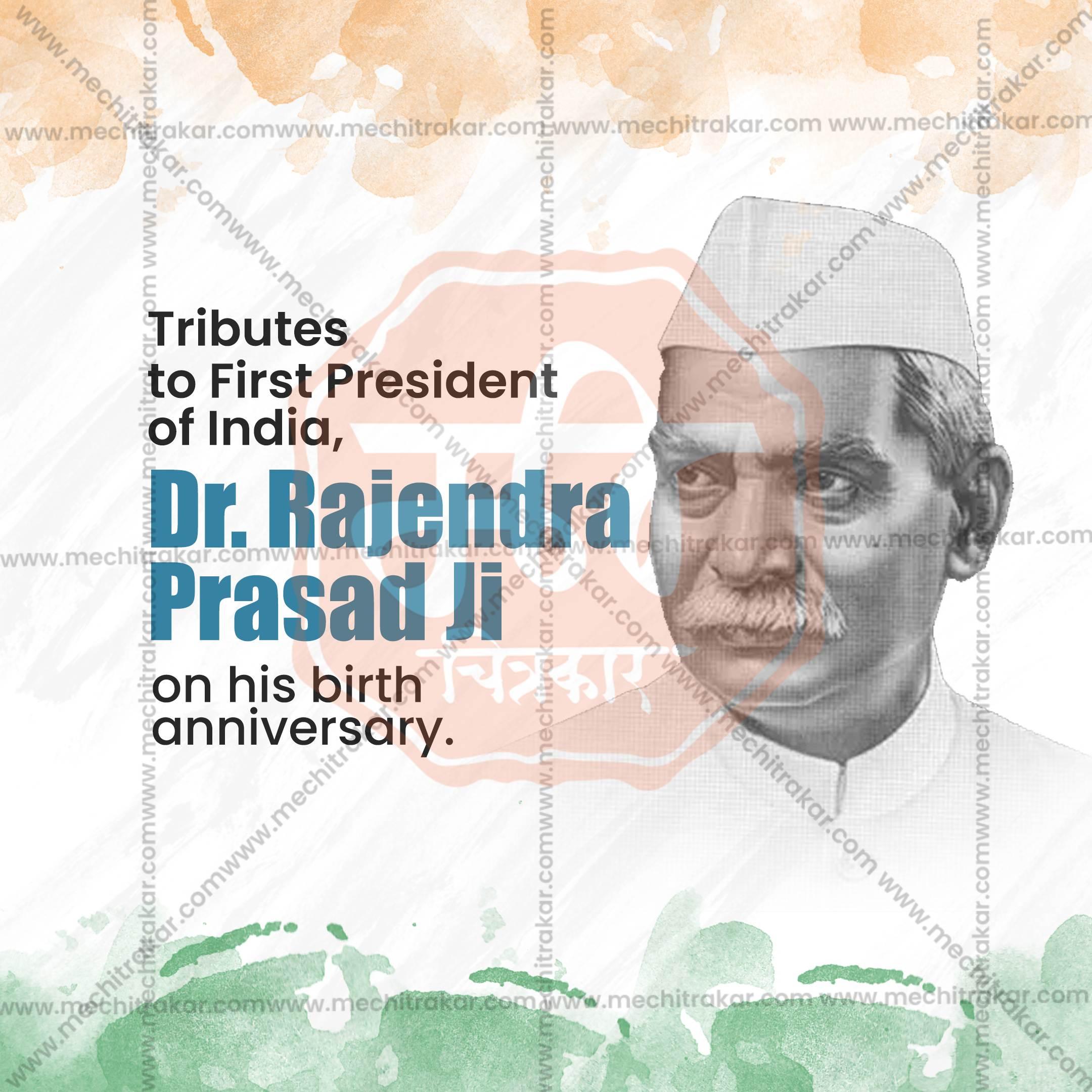 Professional Dr. Rajendra Prasad Jayanti Template Design for Social Media in Marathi, Hindi, and English - PSD and JPG by Me Chitrakar