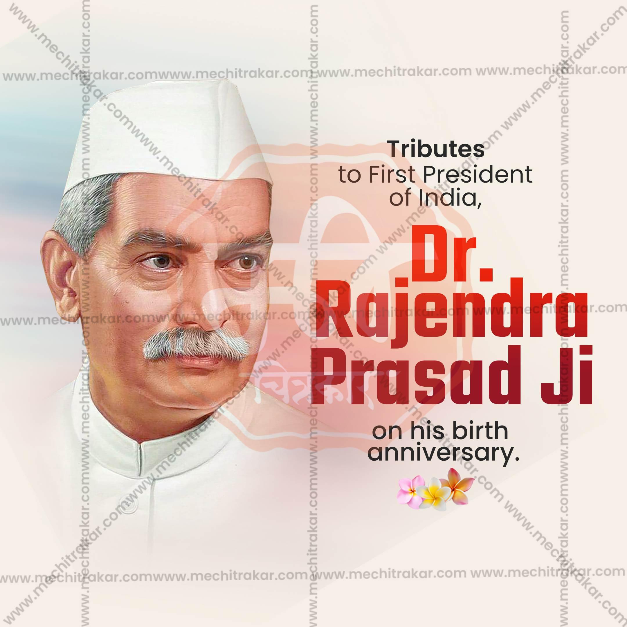 Elegant Dr. Rajendra Prasad Jayanti Flyer Design in Marathi, Hindi, and English - High-Quality PSD and JPG by Me Chitrakar
