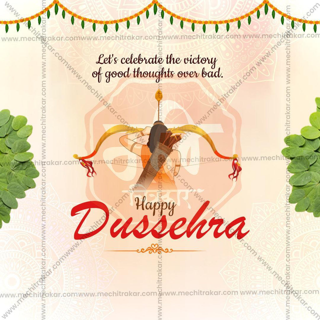 High-Quality Dussehra Festival Social Media Post in Marathi, Hindi, and English - PSD and JPG by Me Chitrakar