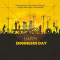 Professional Engineer's Day Template Design in Marathi, Hindi, and English - High-Quality Editable PSD  by Me Chitrakar