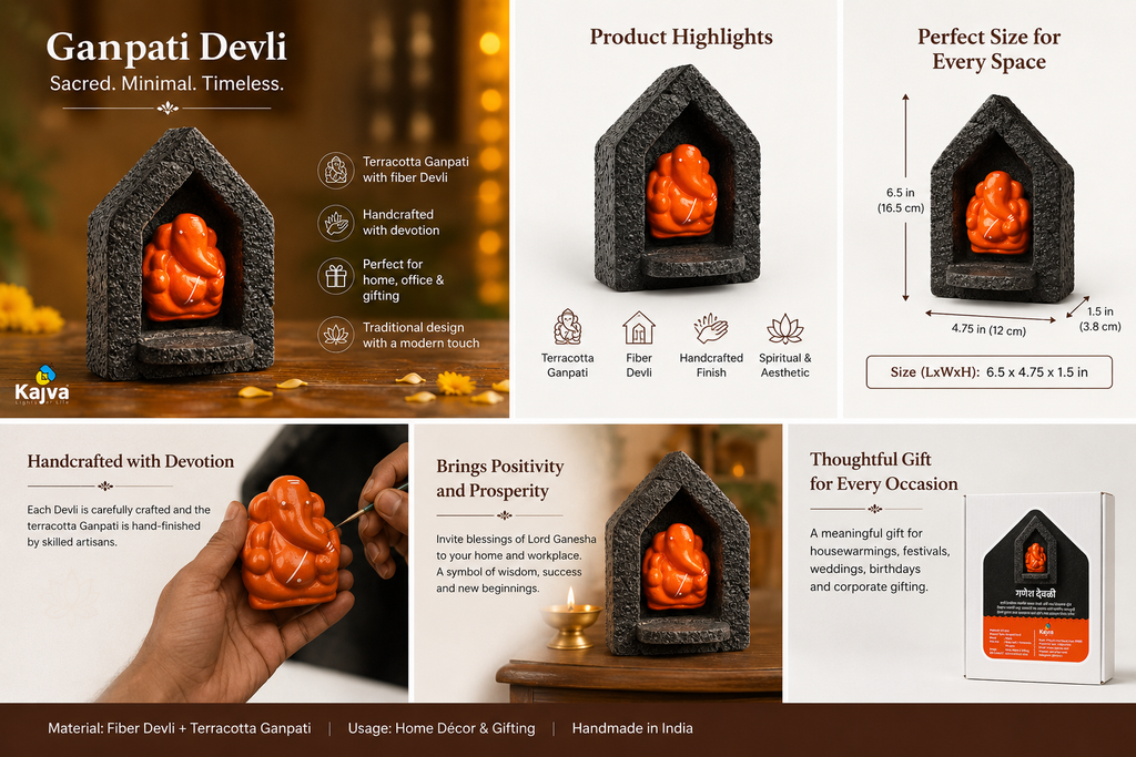 Ganesh Devali – Fiber Shrine with Terracotta Ganesha