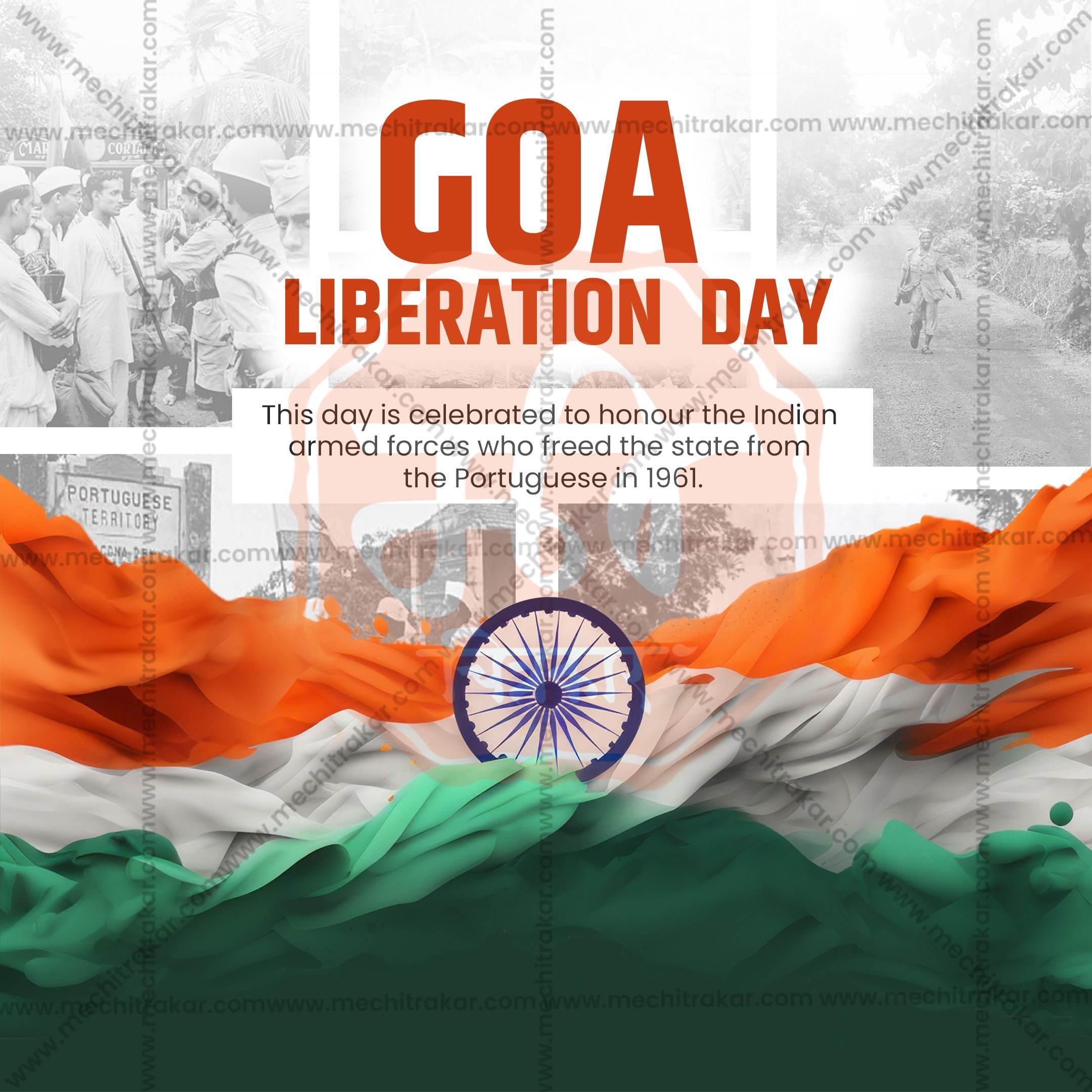 Professional Goa Liberation Day Template Design for Social Media in Marathi, Hindi, and English - PSD and JPG by Me Chitrakar