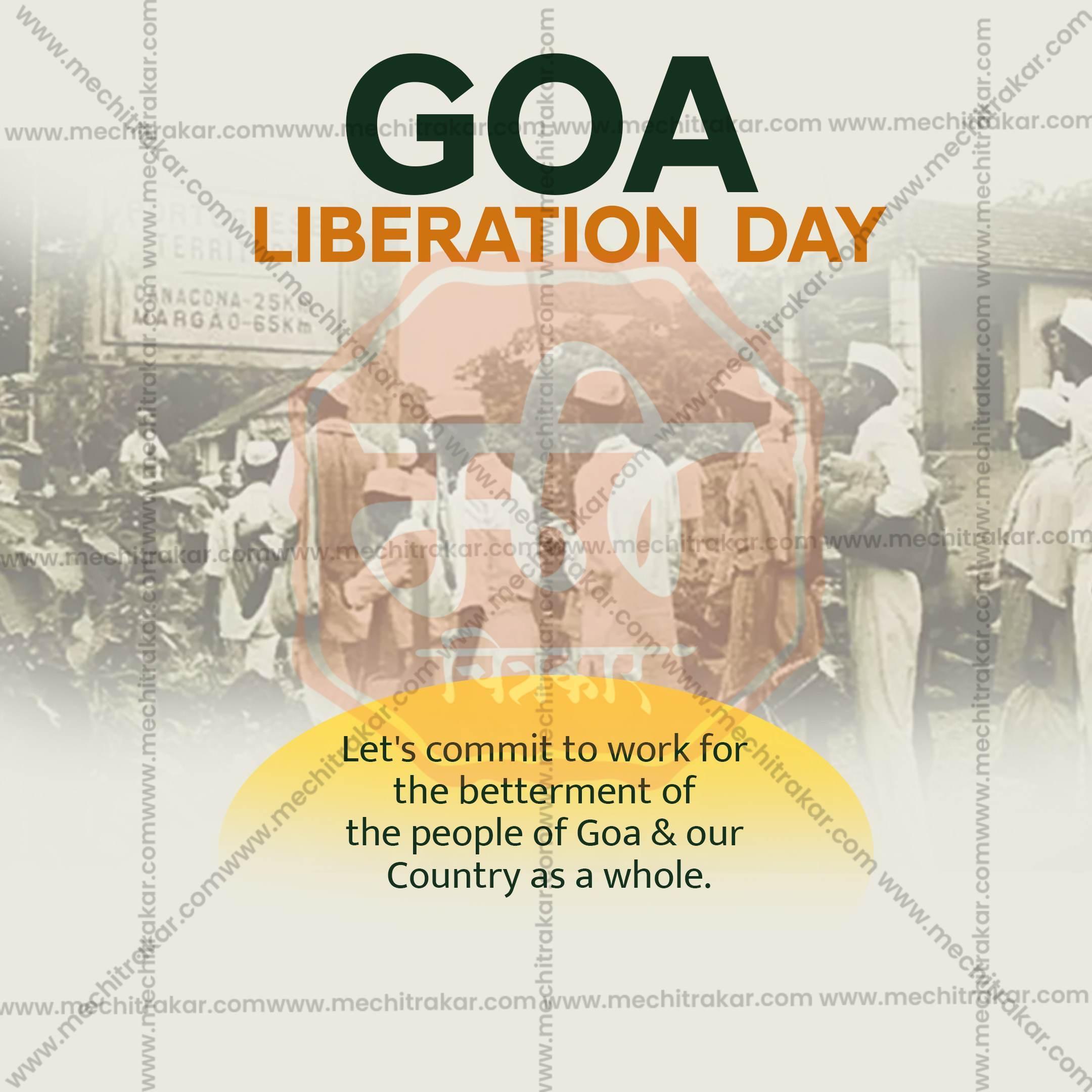 High-Quality Goa Liberation Day editable Social Media Post in Marathi, Hindi, and English - PSD and JPG by Me Chitrakar