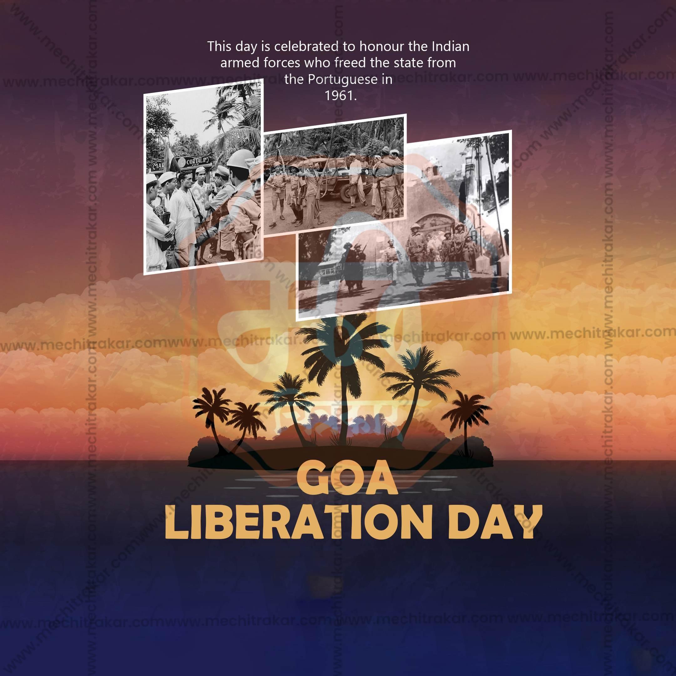 Stunning Goa Liberation Day editable Banner in Marathi, Hindi, and English - Editable PSD and JPG by Me Chitrakar