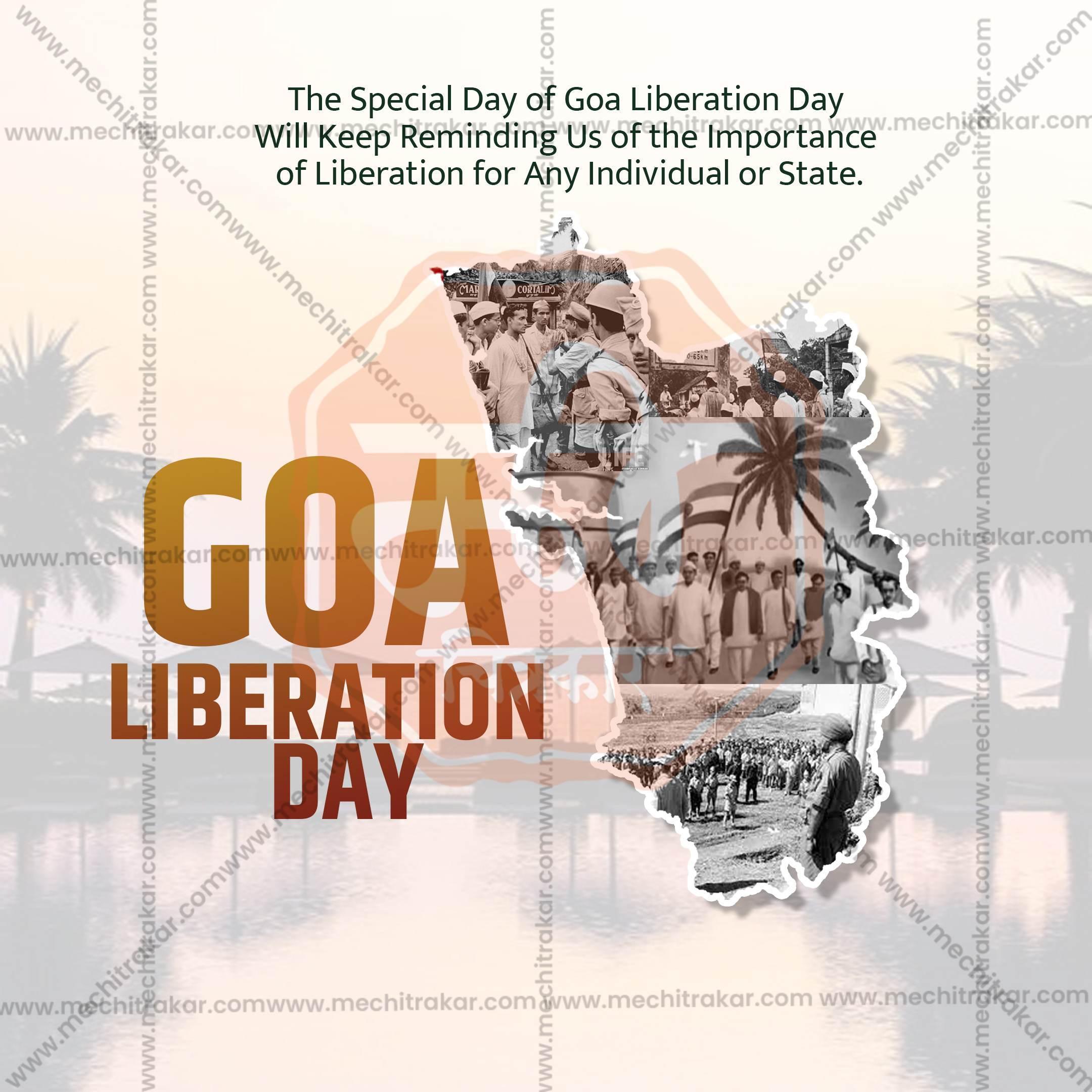 Elegant Goa Liberation Day Flyer Design in Marathi, Hindi, and English - High-Quality PSD and JPG by Me Chitrakar