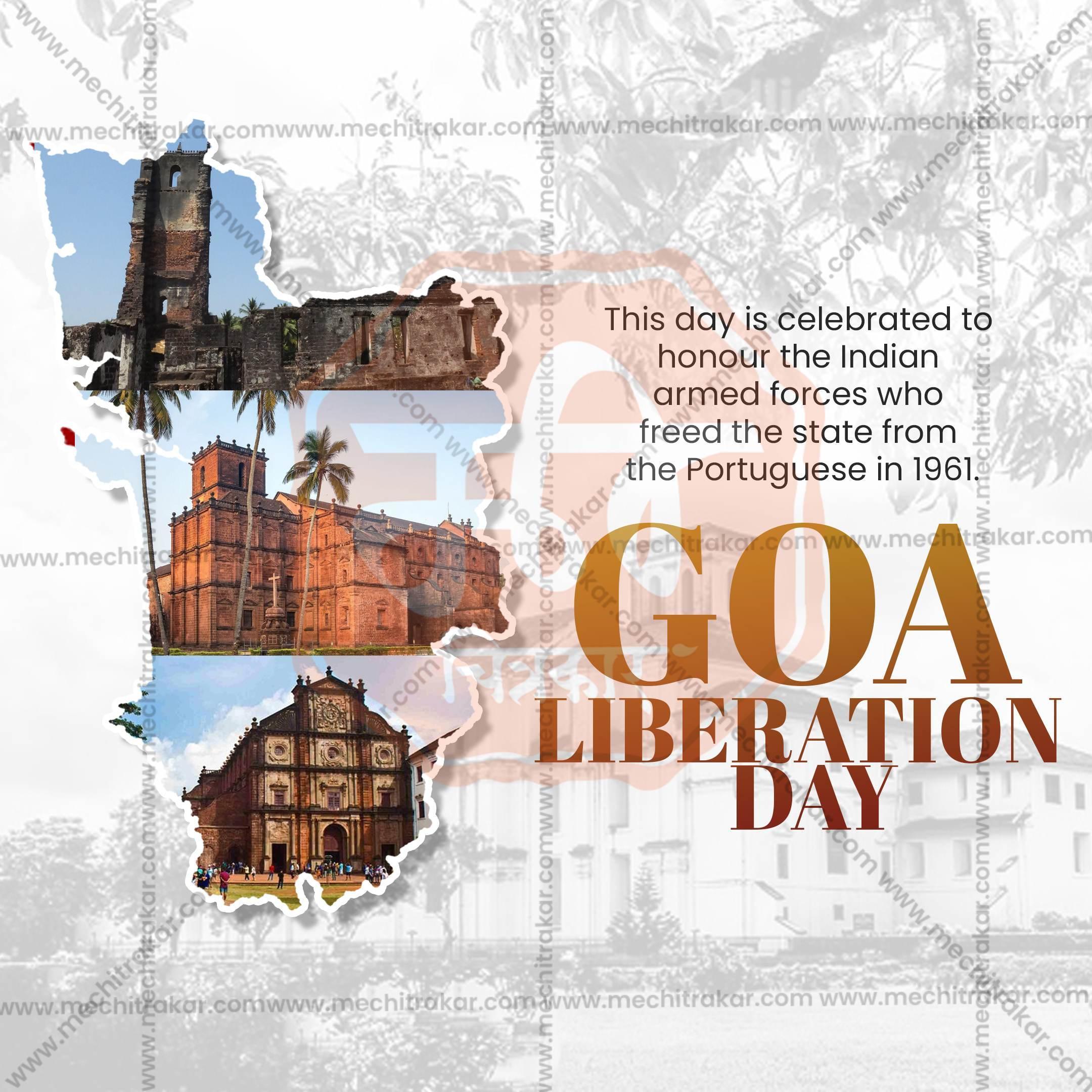 Premium Goa Liberation Day editable Invitation in Marathi, Hindi, and English - Editable PSD and JPG by Me Chitrakar