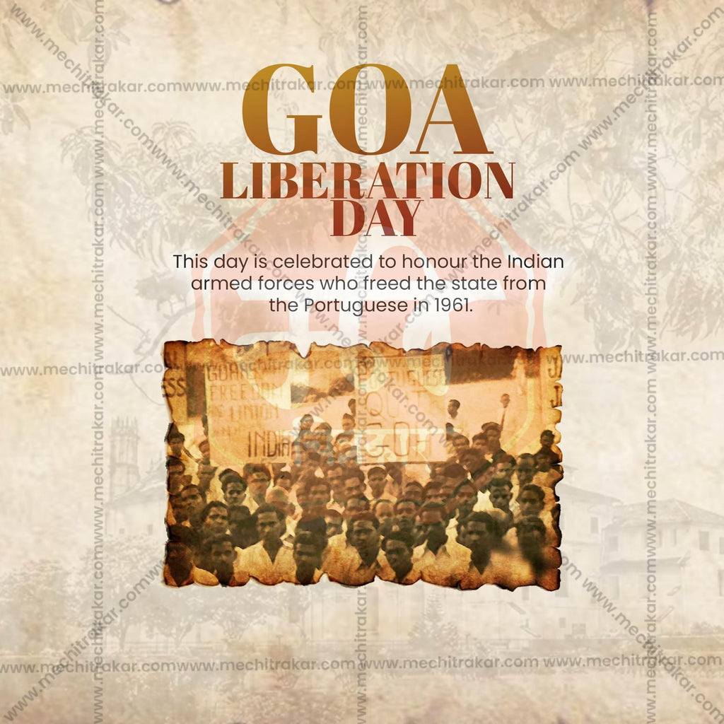 Beautiful Goa Liberation Day Event Poster in Marathi, Hindi, and English - High-Quality Editable PSD and JPG by Me Chitrakar