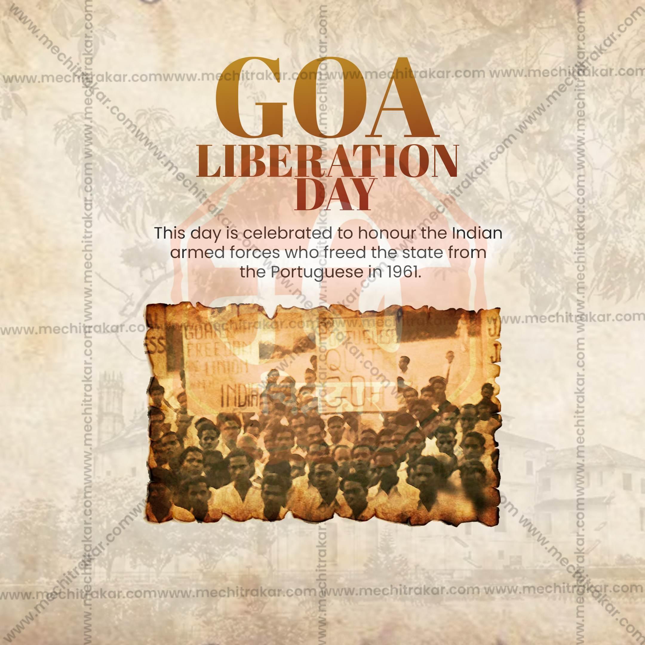 Beautiful Goa Liberation Day Event Poster in Marathi, Hindi, and English - High-Quality Editable PSD and JPG by Me Chitrakar