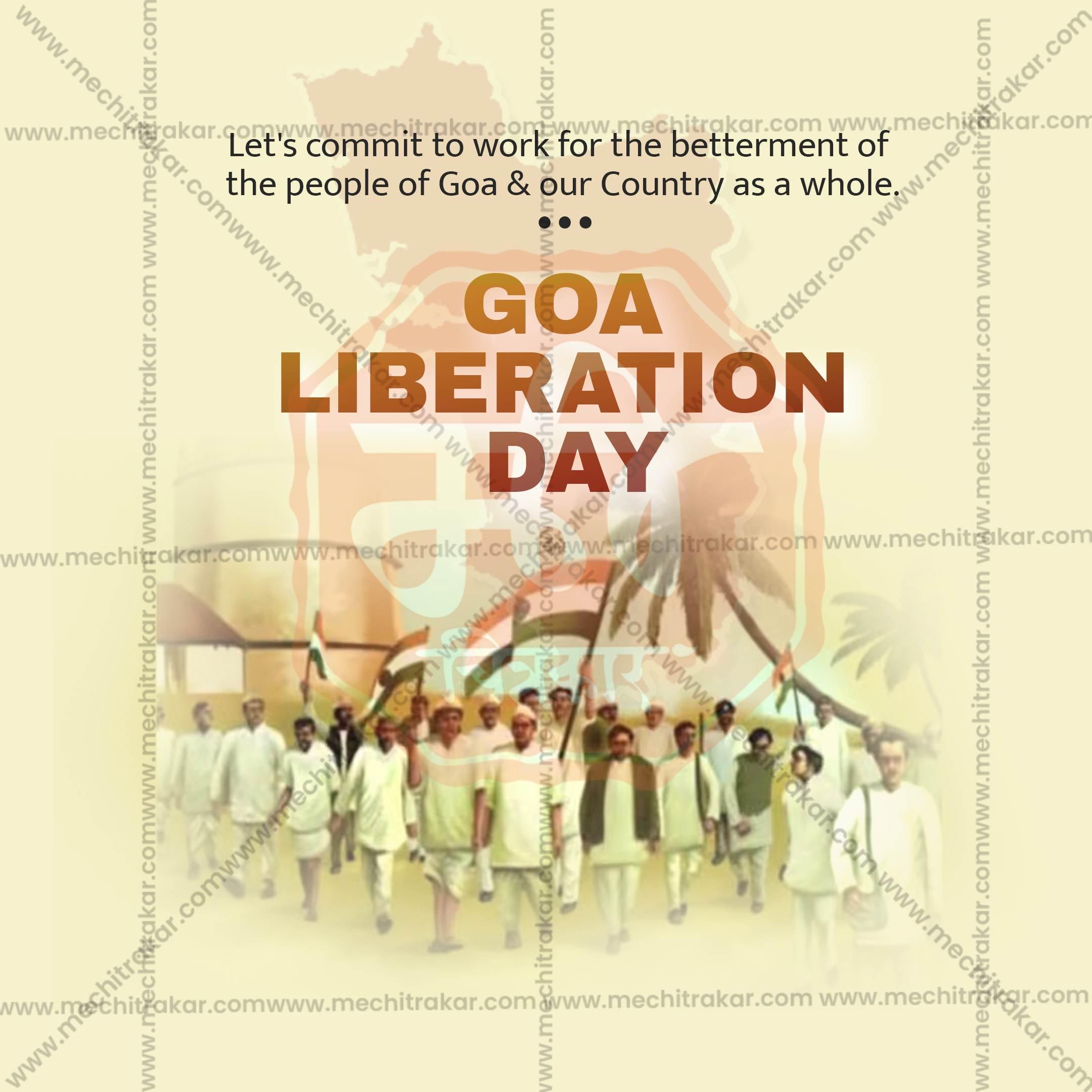 Attractive Goa Liberation Day editable Banner in Marathi, Hindi, and English - PSD and JPG by Me Chitrakar