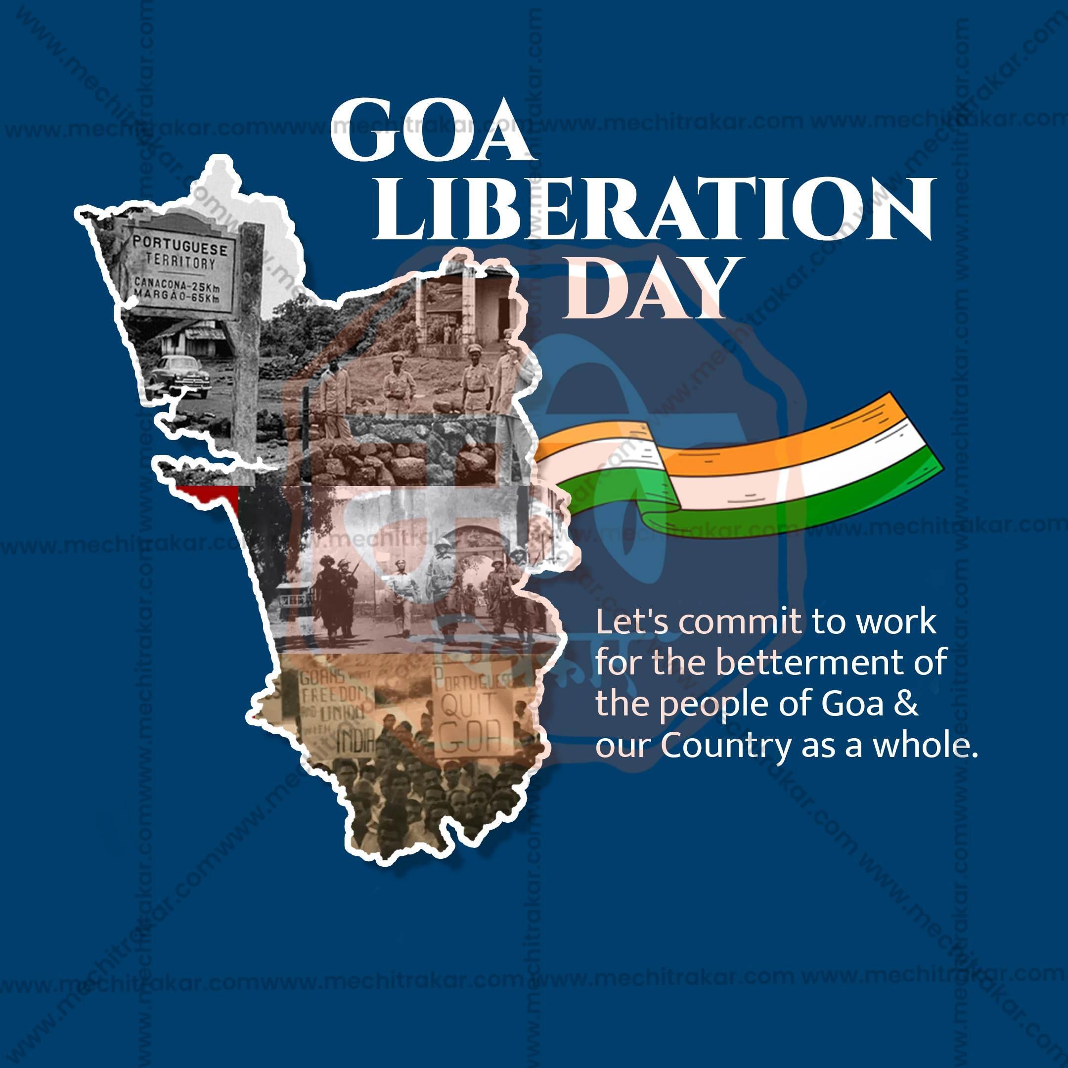 High-Quality Goa Liberation Day editable Flyer in Marathi, Hindi, and English - Editable PSD and JPG by Me Chitrakar