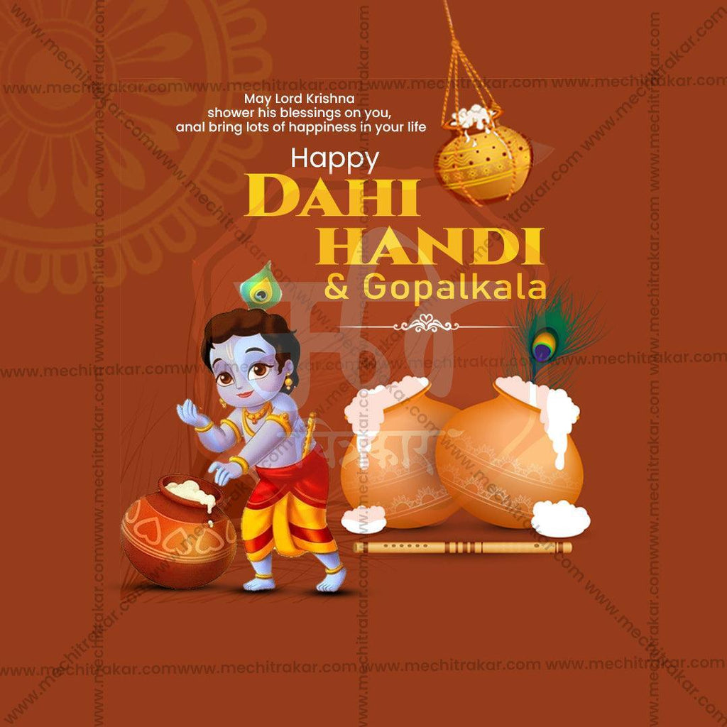 Professional Gopalakala Template Design for Social Media in Marathi, Hindi, and English - PSD and JPG by Me Chitrakar