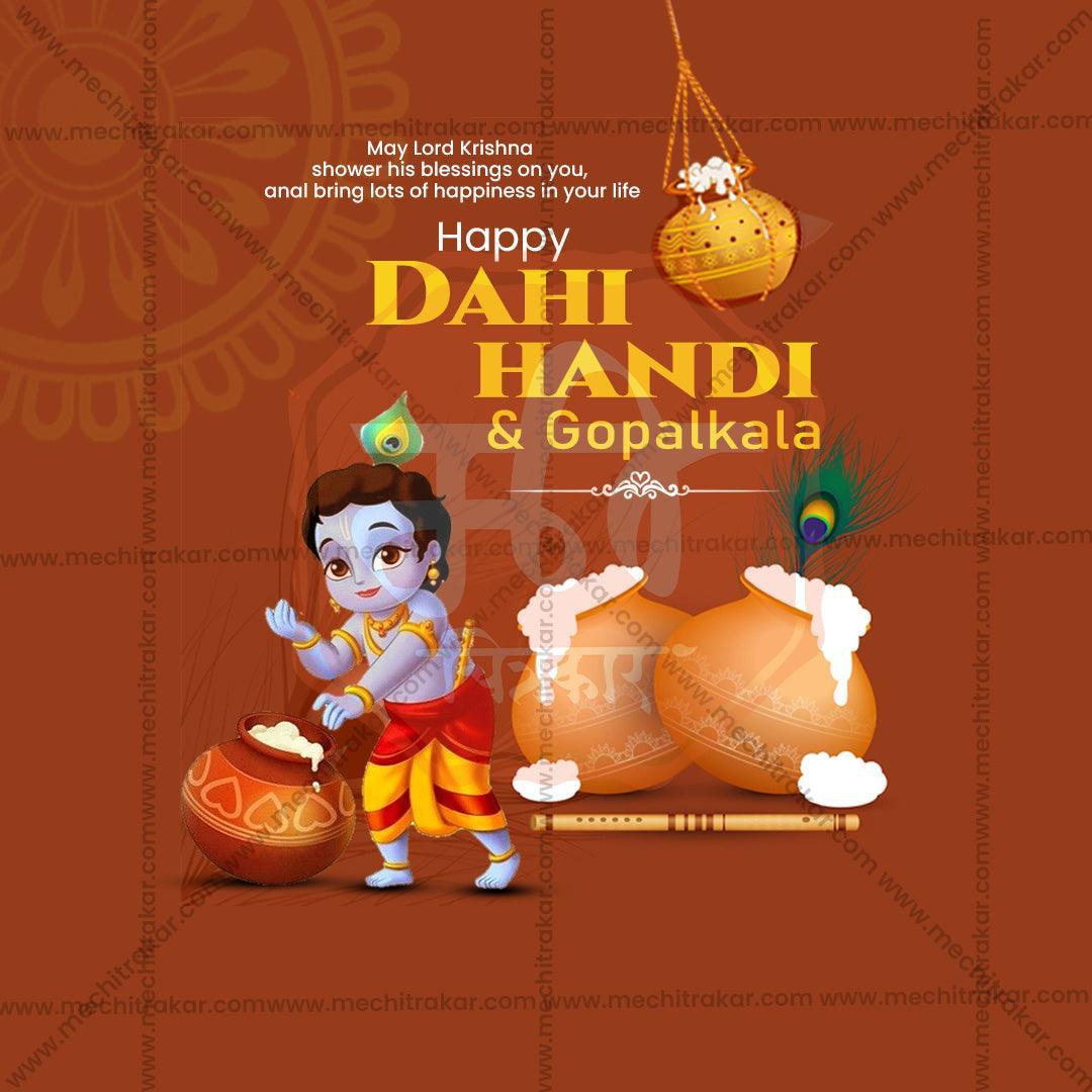 Professional Gopalakala Template Design for Social Media in Marathi, Hindi, and English - PSD and JPG by Me Chitrakar