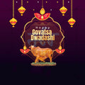 Professional Govatsa Dwadashi Template Design for Social Media in Marathi, Hindi, and English - PSD by Me Chitrakar