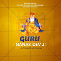 Attractive Guru Nanak Punyatithi Festival Banner in Marathi, Hindi, and English - PSD  by Me Chitrakar