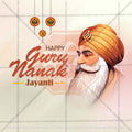 Guru Nanak Jayanti Social Media Template | English PSD | Me Chitrakar 1024-8