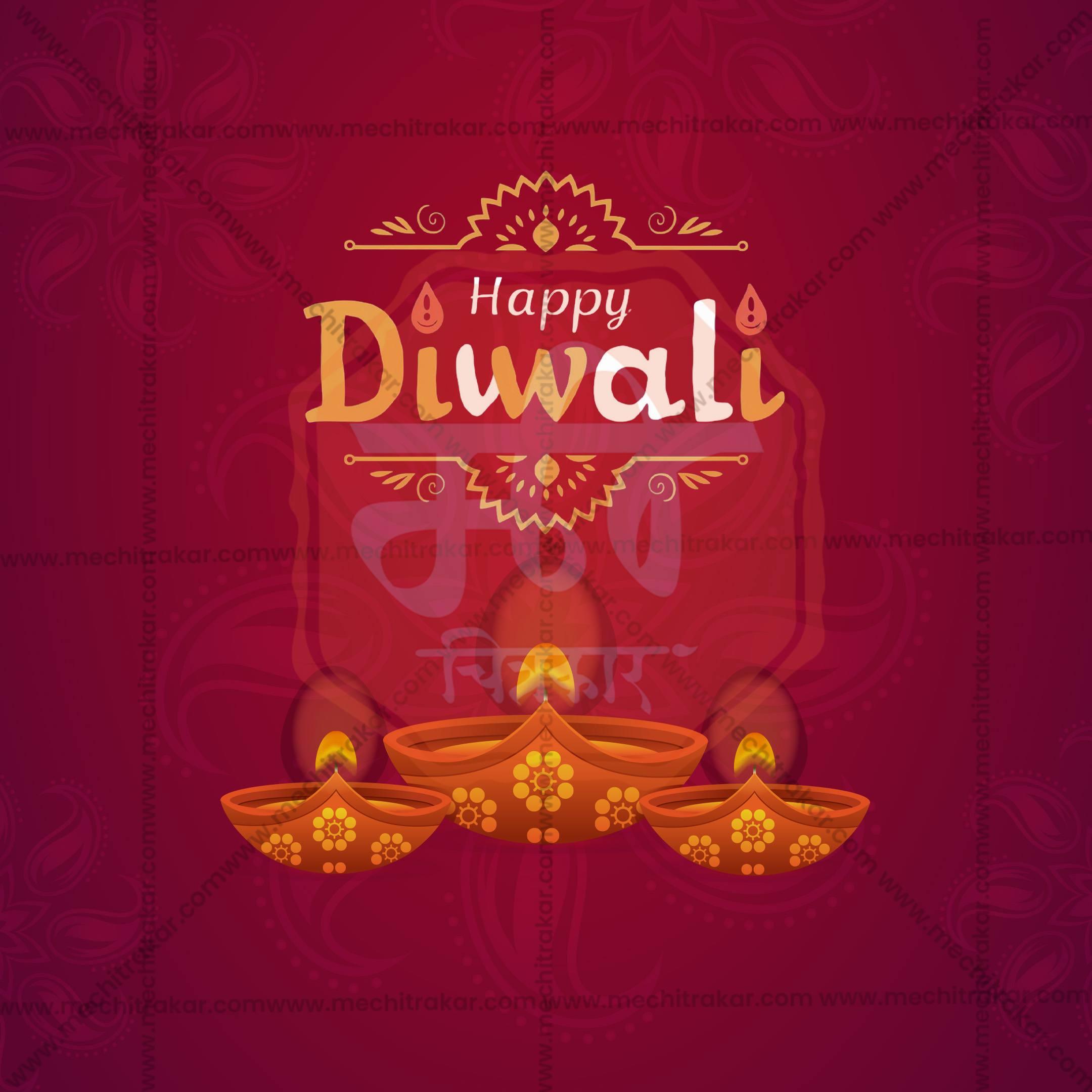 Diwali Social Media Template | English PSD & JPG | Me Chitrakar 1024-3