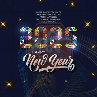 Professional Happy New Year 2025 Template Design for Social Media in Marathi, Hindi, and English - PSD and JPG by Me Chitrakar