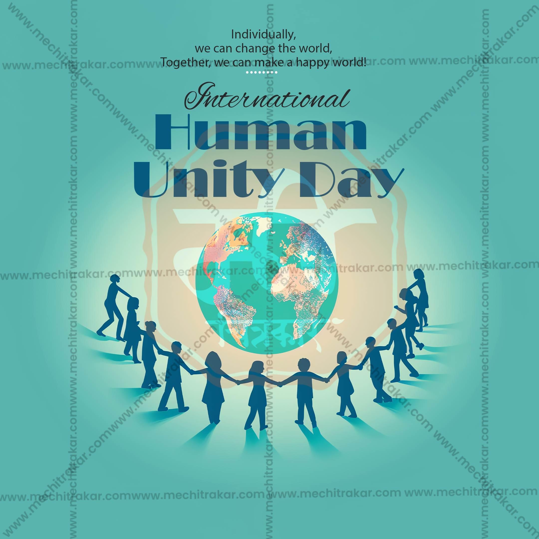 High-Quality International Human Solidarity Day editable Social Media Post in Marathi, Hindi, and English - PSD and JPG by Me Chitrakar
