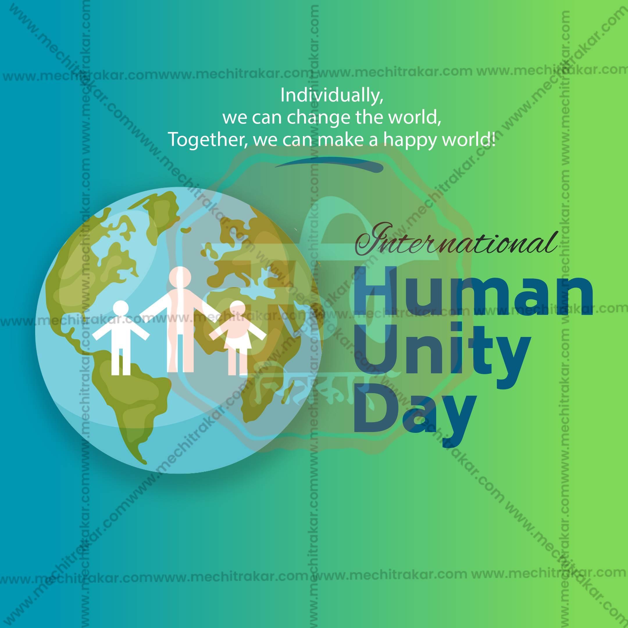 Elegant International Human Solidarity Day Flyer Design in Marathi, Hindi, and English - High-Quality PSD and JPG by Me Chitrakar