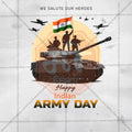 Creative Bhartiya Lashkar Din Marathi / Indian Army Day editable Poster in Marathi, Hindi, and English - Editable PSD and JPG by Me Chitrakar