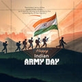 Attractive Bhartiya Lashkar Din Marathi / Indian Army Day editable Banner in Marathi, Hindi, and English - PSD and JPG by Me Chitrakar