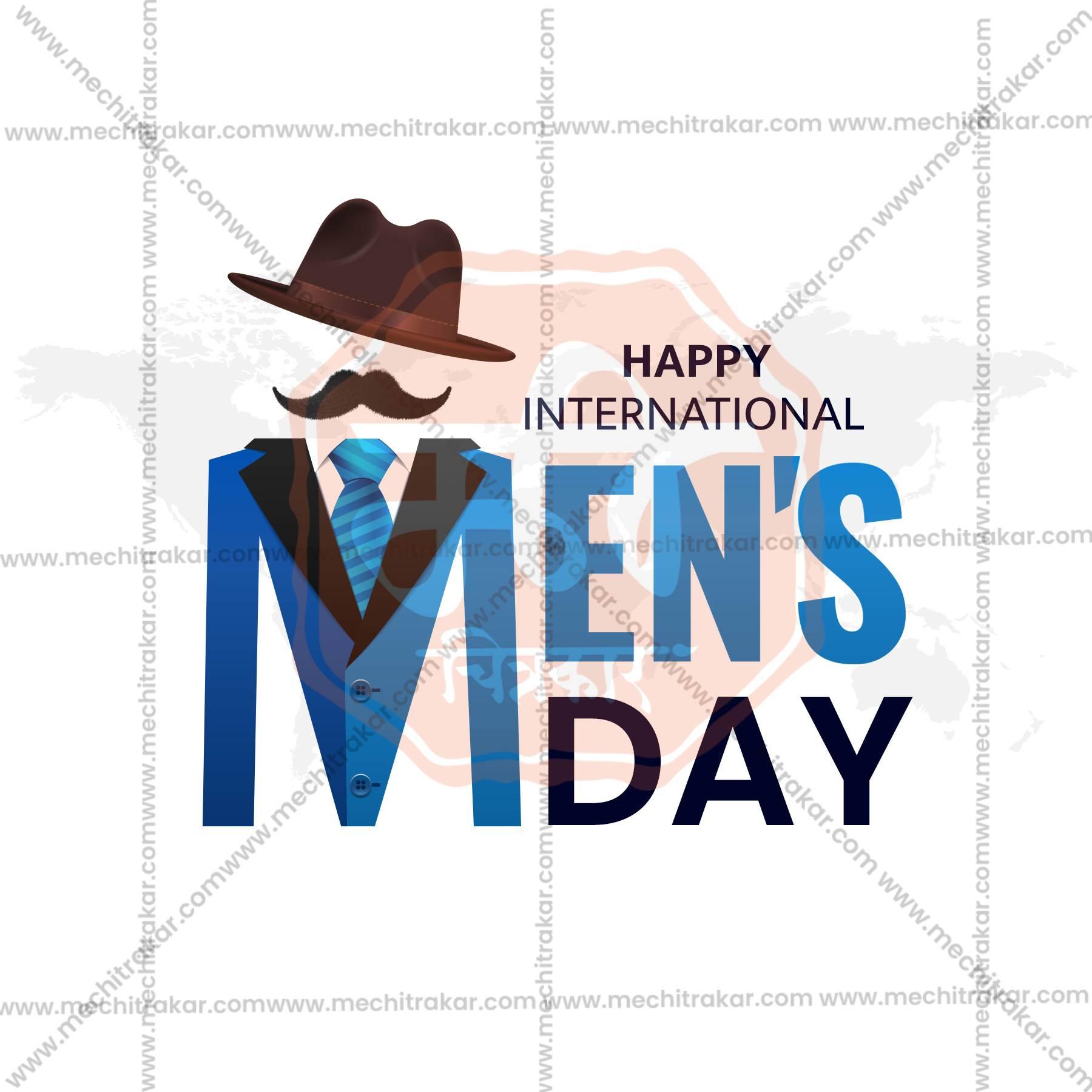 High-Quality International Men's Day Festival Social Media Post in Marathi, Hindi, and English - PSD and JPG by Me Chitrakar