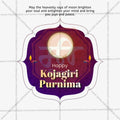 Professional Kojagari Purnima Template Design in Marathi, Hindi, and English - High-Quality Editable PSD by Me Chitrakar