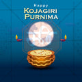 Stunning Kojagari Purnima Festival Banner in Marathi, Hindi, and English - Editable PSD by Me Chitrakar