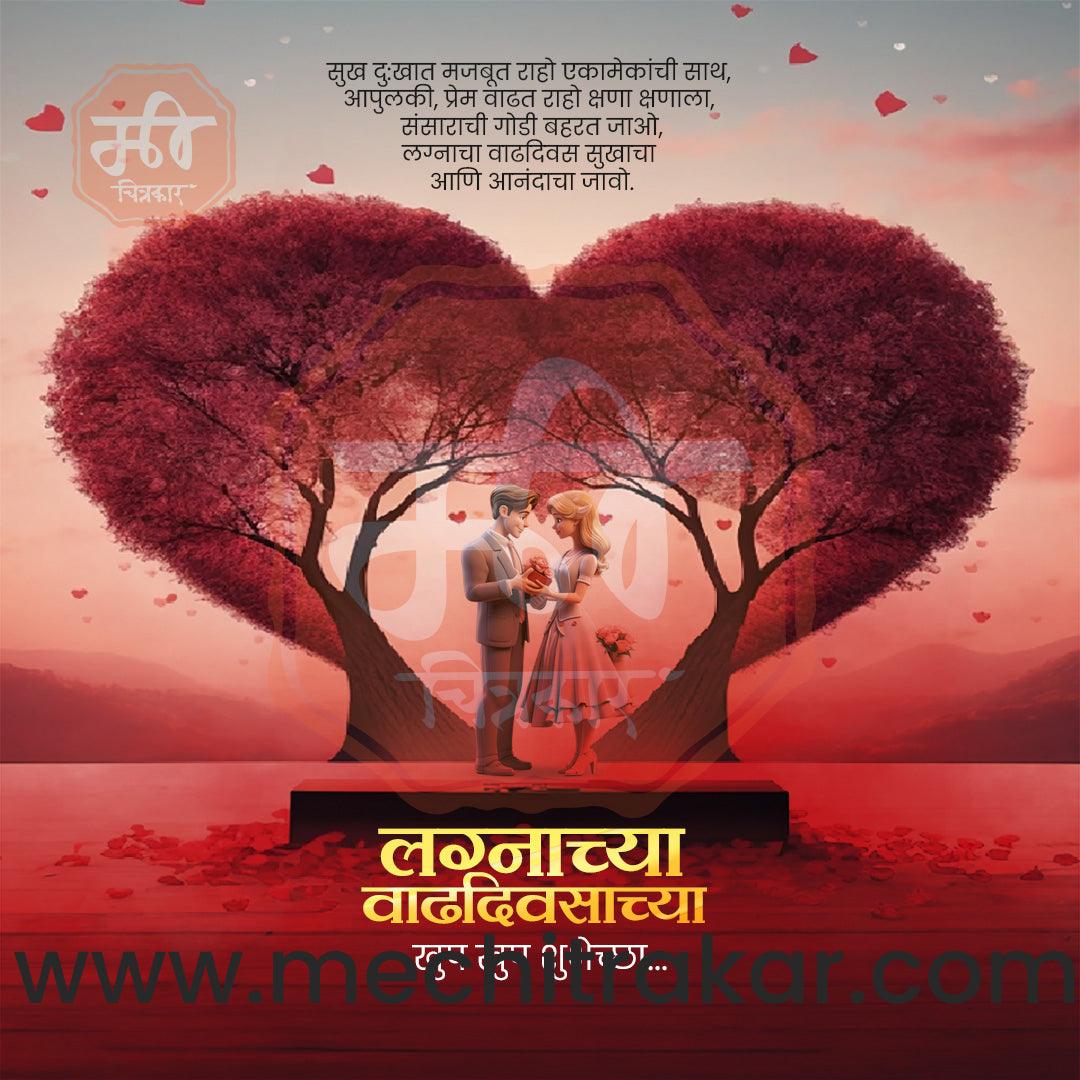 Wedding Anniversary Design Bundle: 50 Unique Marathi Templates (PSD & JPG)