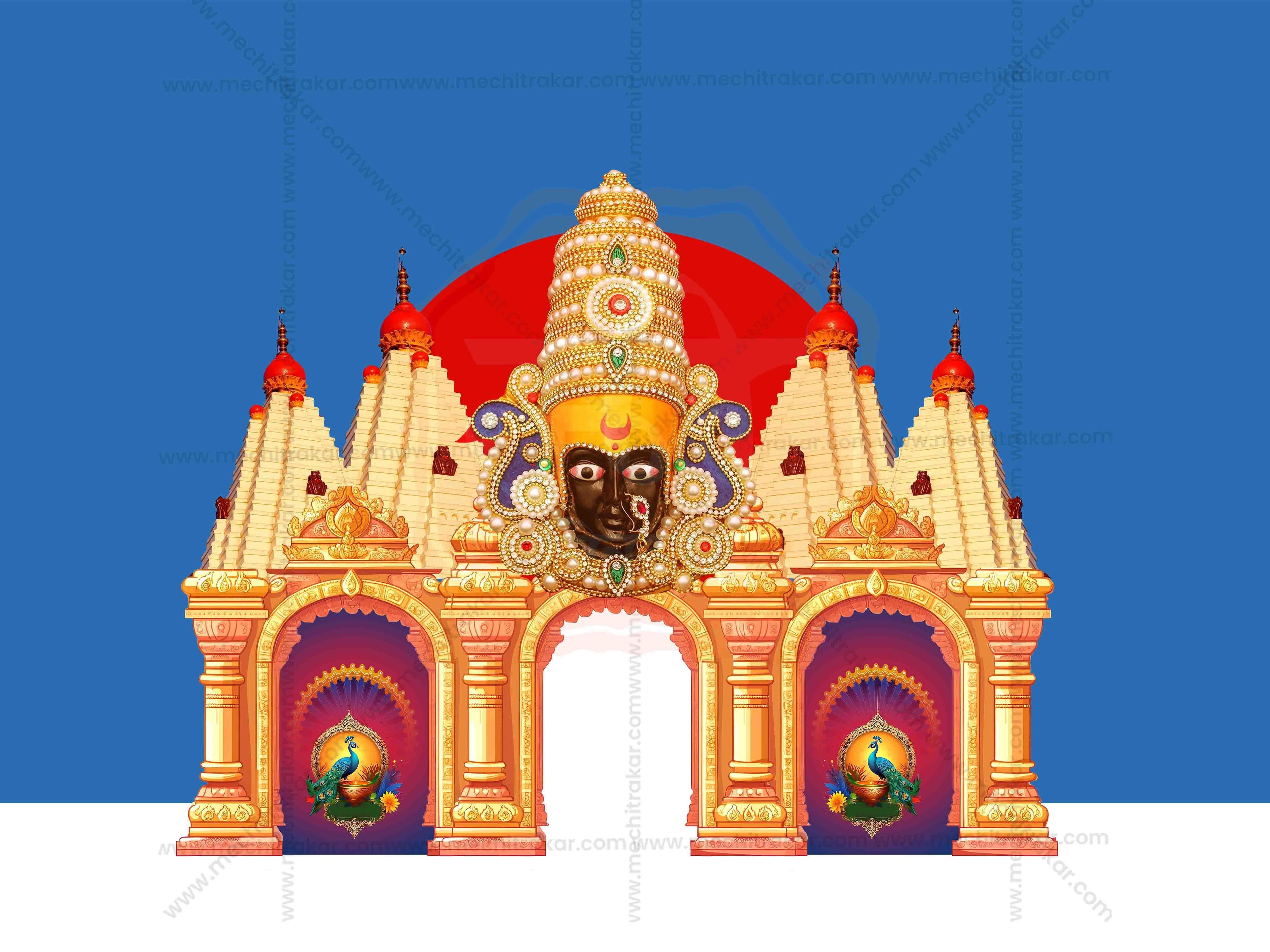 Mahalaxmi Theme | Entry Arch and Kamaan Pandal
Template | Editable PSD File - Mechitrakar