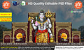 Mahashivratri Themed Backdrop Arch Kaman Design – High-Quality Editable PSD File | Me Chitrakar | PMD/BD0225/1